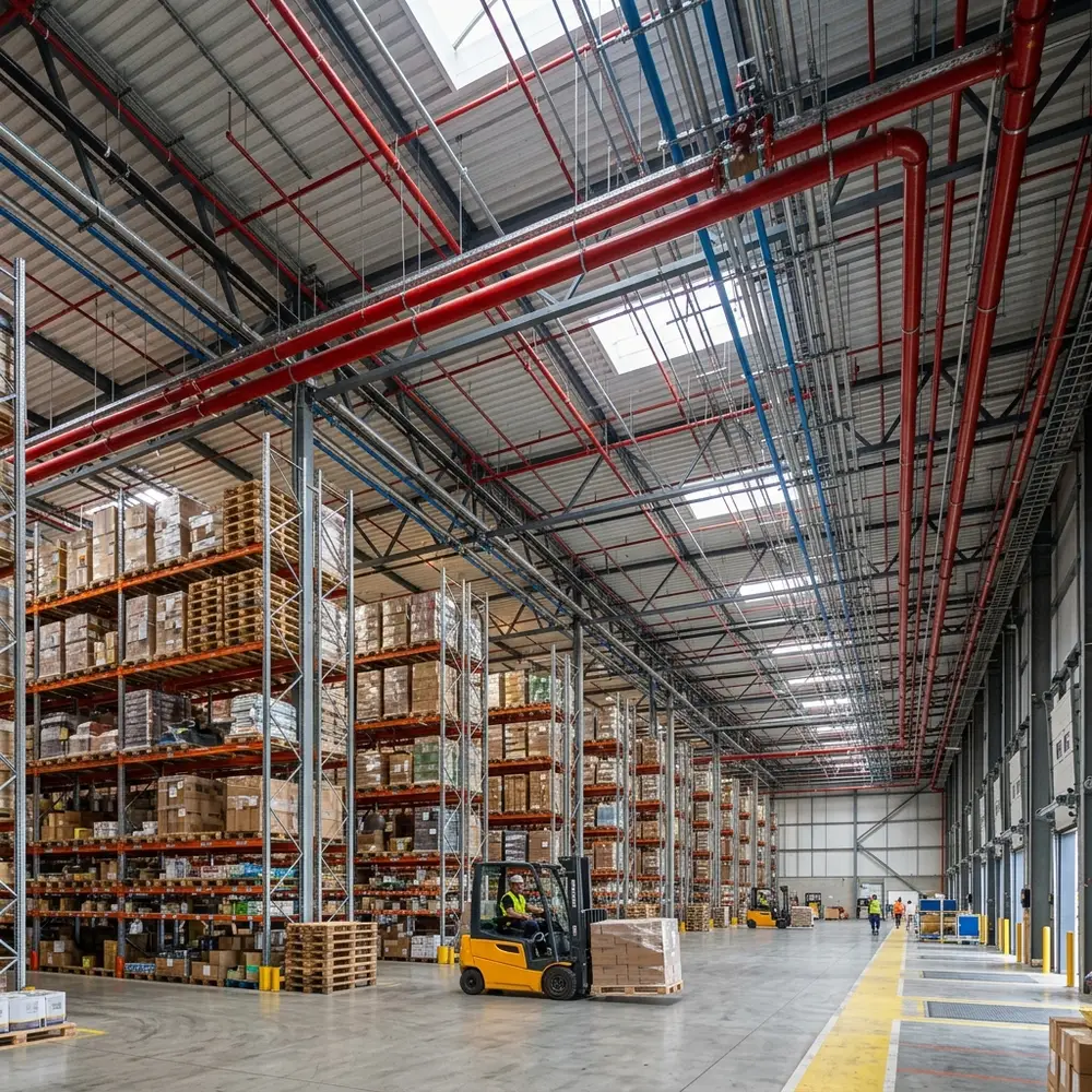 Warehouse Fire Protection System at Logistics Facility
